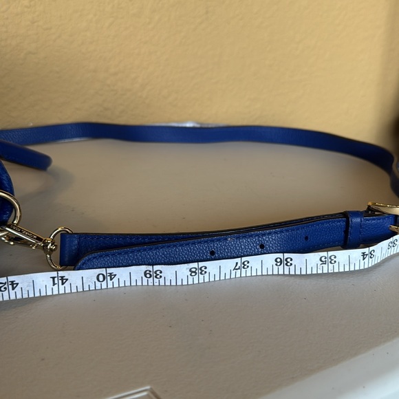 MICHAEL KORS BLUE LEATHER SATCHEL PURSE HANDBAG . - Picture 8 of 12